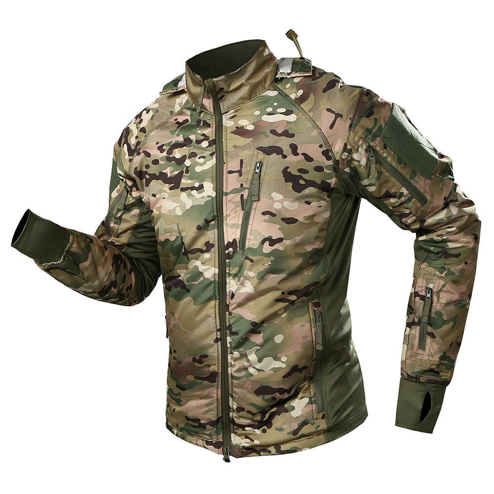 Tactical cotton jacket anti -splash water and velvet lightweight tactical jacket outdoor hiking ski jacket